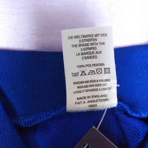 Adidas retro sports shirt, blue and white, size M