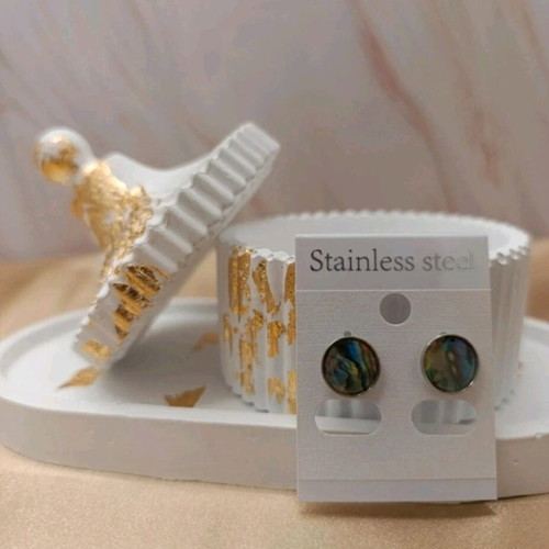 Stainless steel earrings new, black, made of stainless steel