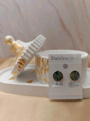 Stainless steel earrings new, black, made of stainless steel