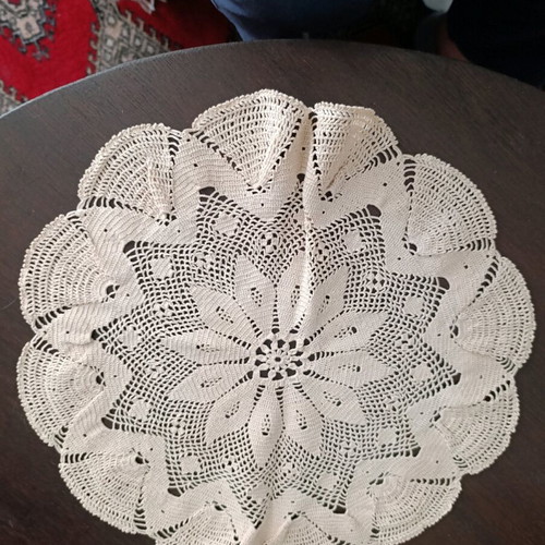 Handmade doily used