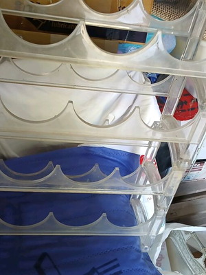 Bottle storage rack used, set of 2 transparent