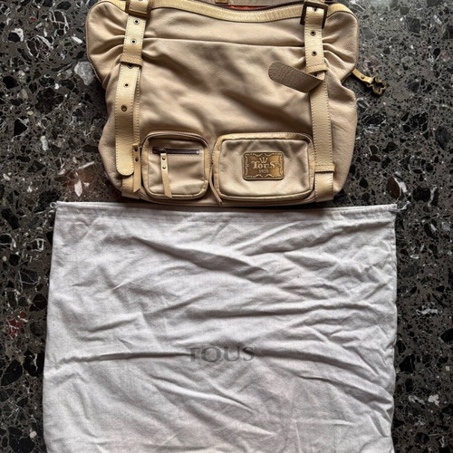 Tous leather shoulder bag beige like new