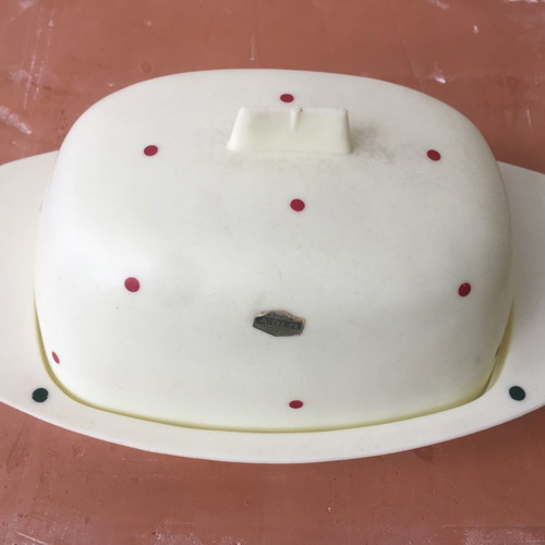 Plastic butter dish vintage with clean base without scratches