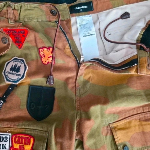 Dsquared2 Military Cargo Pants size 50 IT like new, beige multicolor