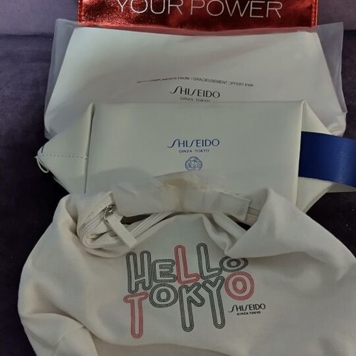 Shiseido collectible toiletry bags new, set of 4 pieces