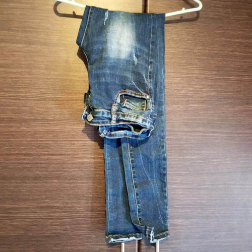 Miss Curry elastic jeans used, blue, size XXXS