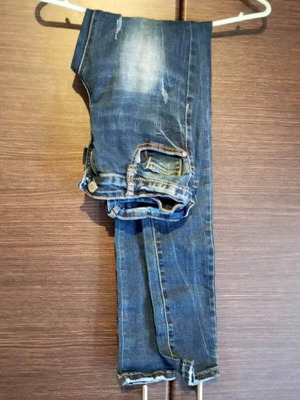 Miss Curry elastic jeans used, blue, size XXXS