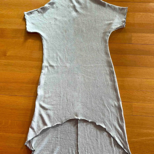 Helmi midi dress light gray like new, shorter front