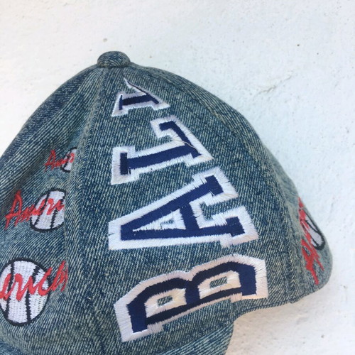 Baseball cotton denim cap used, blue