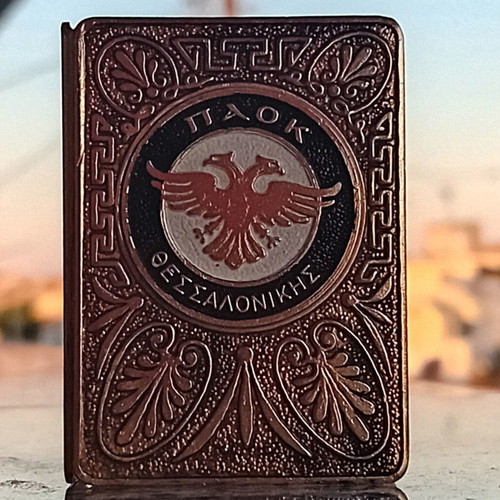 PAOK Thessaloniki collectible metal matchbox case 70s