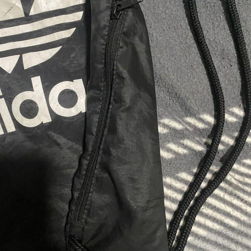 Adidas bag used, black with external zip pocket