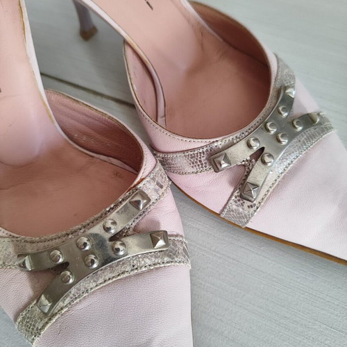 Anelli leather mules size 37 like new, soft pink