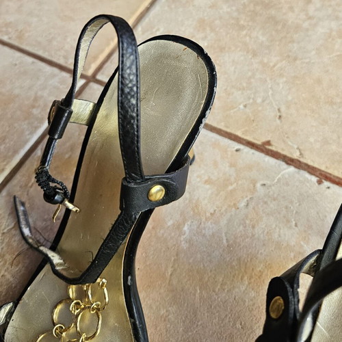 Nine West black and gold heels used, size 36