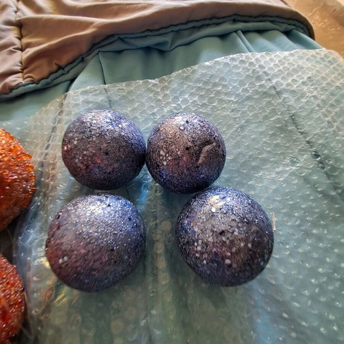 Christmas balls like new, pack of 16, orange, blue, brown