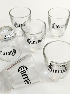 Jose Cuervo σετ 6 vintage σφηνοπότηρα τεκίλας