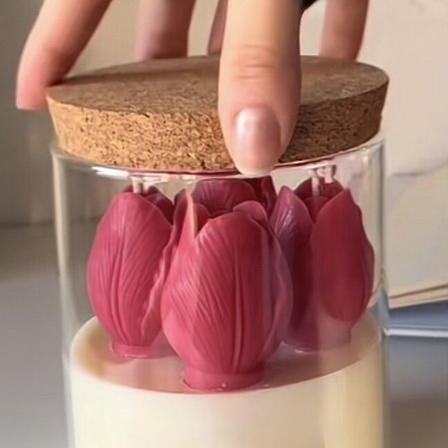 Tulip Candle with Custom Scent and Color