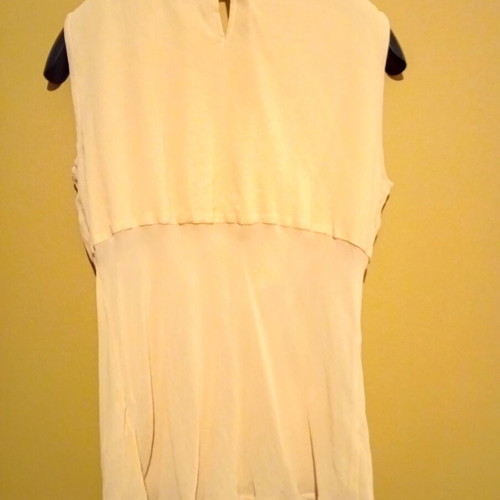 Pennyblack silk tank top mustard color size GB/10 new with strass
