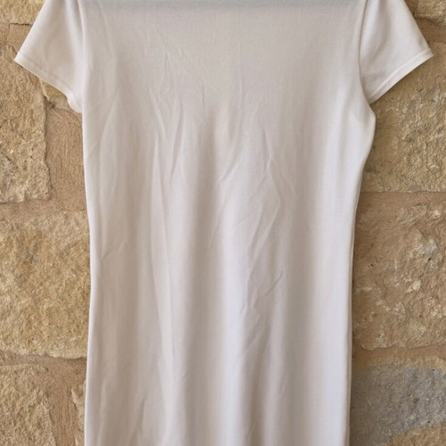 Lacoste Women's Pique Knit Polo Dress like new, white, size 38