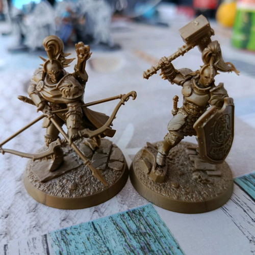 Stormcast Eternals Warhammer Age of Sigmar miniatures partially painted, used