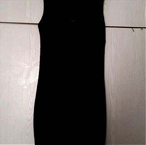 Μαύρο φόρεμα με διαφάνειες MANGO