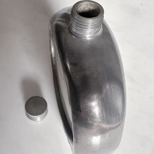 IBW Sheffield pewter flask used with nautical scene 1970s