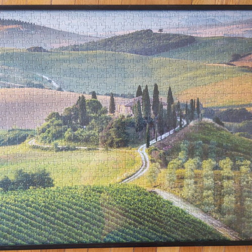Puzzle in frame like new, dimensions 0.53x0.73 m