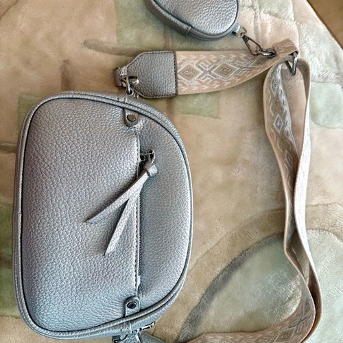 Women's bag set with silver wallet new