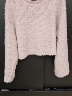 Zara πλεκτή μπλούζα ροζ, σαν καινούργια, με φαρδιά μανίκια