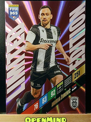 Κάρτα Andrija Zivkovic limited FIFA 365 2024 Adrenalyn XL καινούργια, ΠΑΟΚ