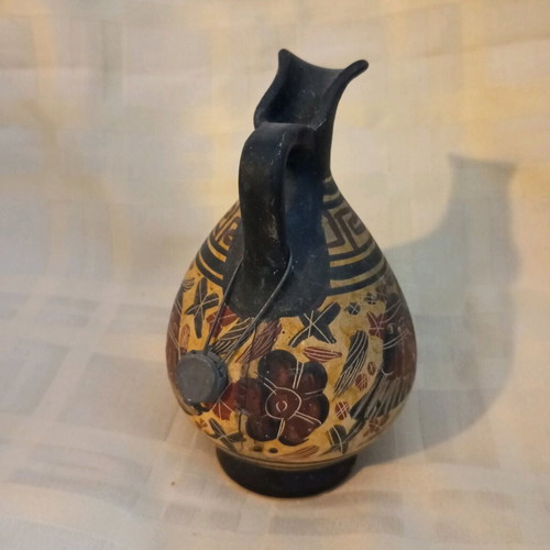 Vintage kanata teapot with traditional designs, clay, used