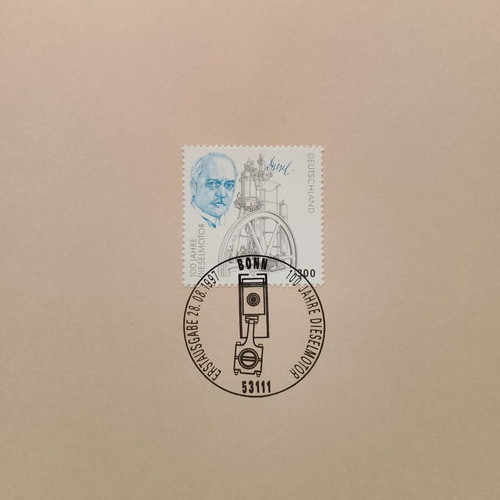 German 1997 stamp with Bonn first day cover postmark