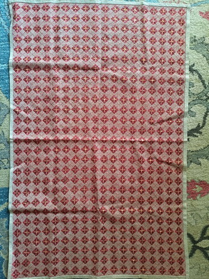 Handmade embroidered table runner with beads new 57x87
