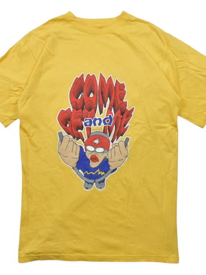 Vintage Yellow Come And Get Me T-shirt used, size XS/S