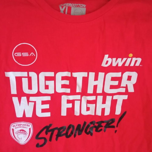 T-shirt Olympiacos Together We Fight Stronger! XL 2022 new
