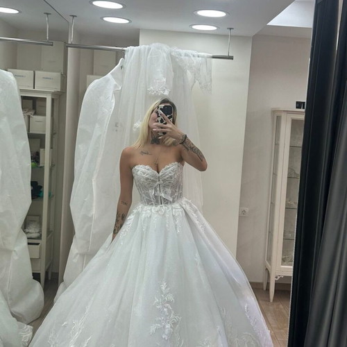 Wedding dress princess style new from Polenta, white