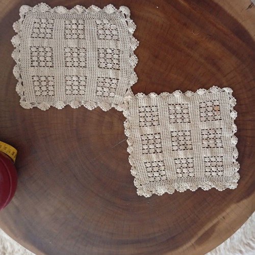 Vintage Handmade Crochet Table Linen Set of 3, Like New