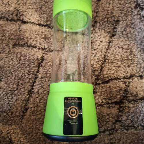 Portable rechargeable blender green used for baby creams