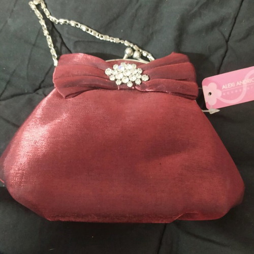 Alexi Andriotti women's handheld bag burgundy new