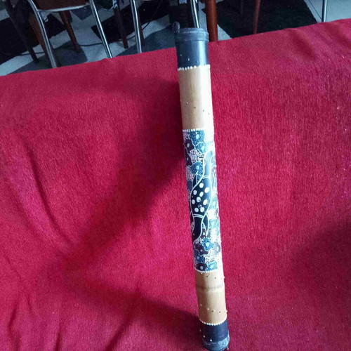 Bamboo Rainstick 1990 collectible, aboriginal art, like new, 60 cm