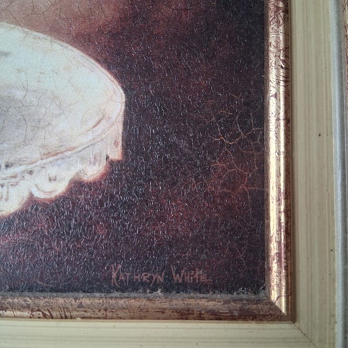 Kathryn White decorative art prints set of 2, like new, 31x31 cm