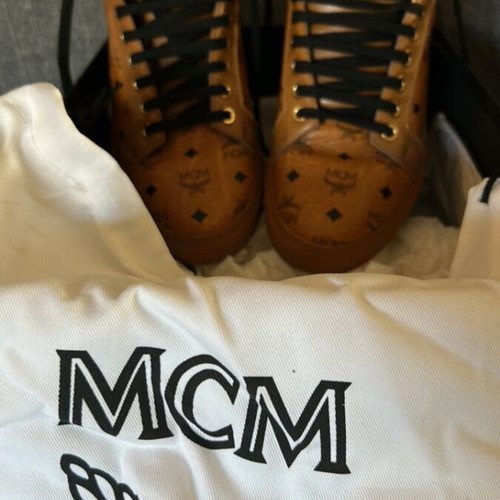 MCM ankle boots like new, leather, size 37, brown and black