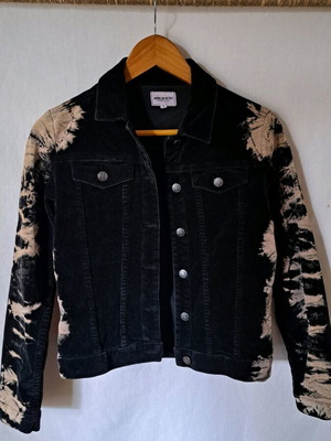 American Retro Black Corduroy Jacket like new with patterns