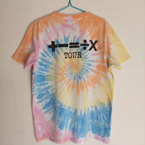 Ed Sheeran Mathematics Tour Tie-Dye T-shirt used, size L