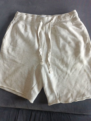 Bermuda shorts used cotton for boys, size S, gray and beige