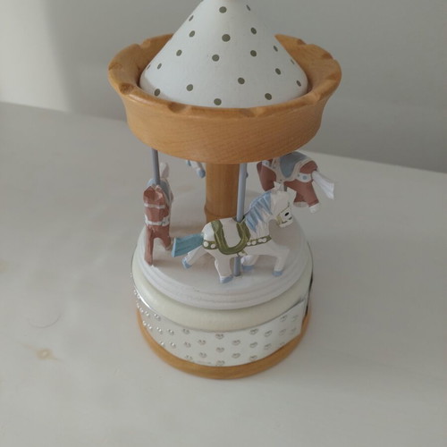 Wooden decorative carousel with music, like new