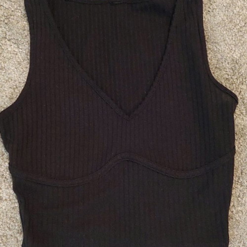 Crop tops used, pack of 2, black, size S