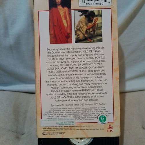 Jesus of Nazareth video cassette like new