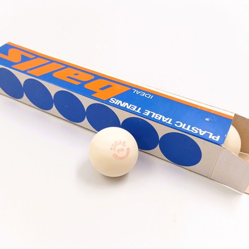 Vintage Ideal Table Tennis Balls Set of 3 New Old Stock