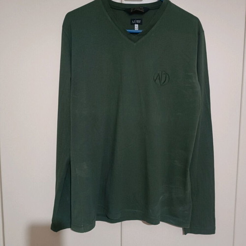 Armani Jeans long-sleeve shirt used, green, XXL