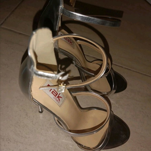 Nak silver sandals like new, size 36, 12cm heel